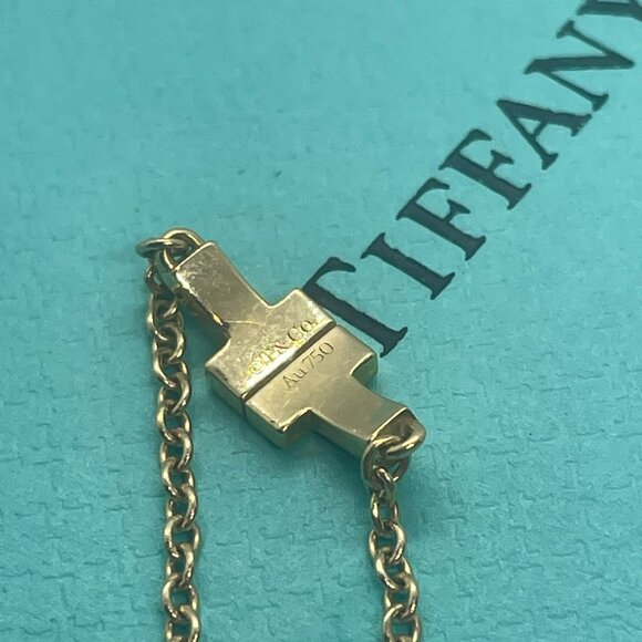 Tiffany & Co. T Two Chain Ring 18k Rose Gold Size 7.25 - Picture 15 of 15